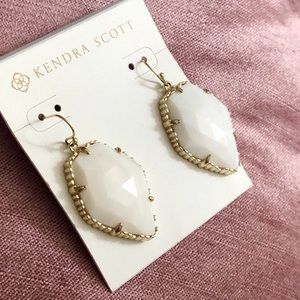 Kendra Scott Gold and Mother of Pearl Earrings